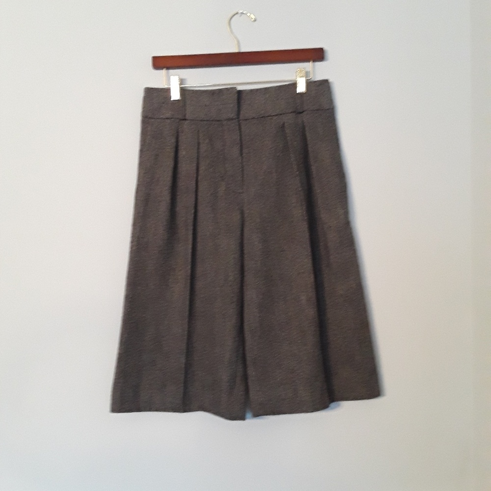 Chloe Carbon Wool Herringbone Gaucho Pants Size 38